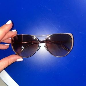 Michael Kors Rose Gold & Cheetah Sunglasses with box